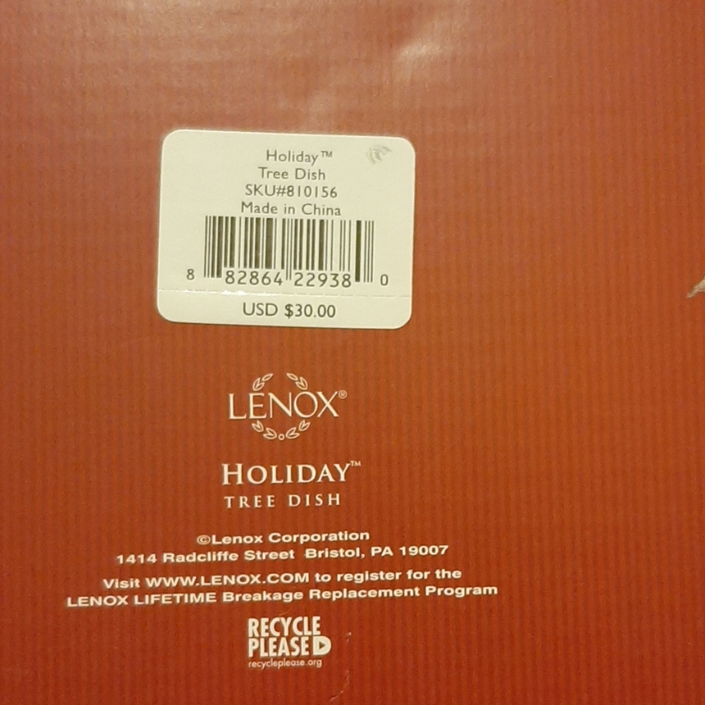 LENOX CHRISTMAS TREE DISH - Picture 4 of 5
